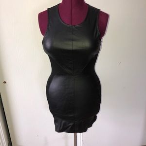 Forever 21 Little black dress. Faux leather detail